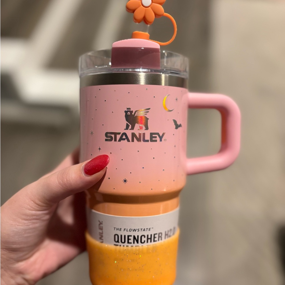 Stanley Pink and Orange Tumbler Halloween